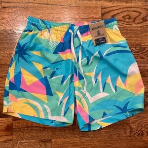 NWT CHUBBIES classic swim trunks Size S